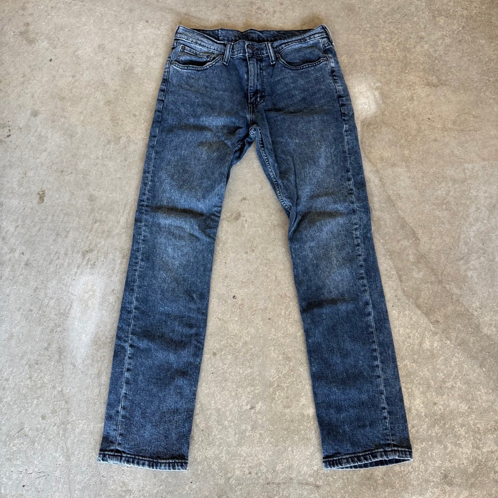 Levi's‎ 511 Slim Fit Jeans Mens 33x32 Dark Grey Acid Wash Denim